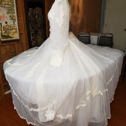 White Wedding Gown  Size 10
