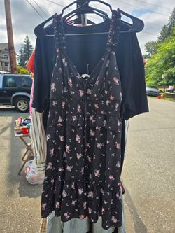 black floral dress