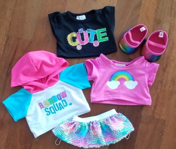 Build A Bear Clothes Rainbow Theme $25