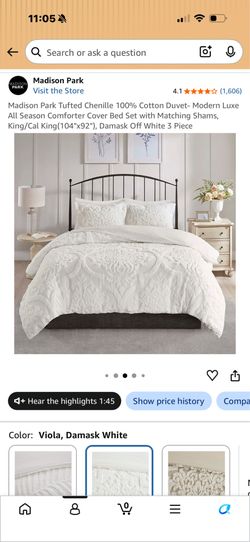 6 Piece King/Cal King Duvet Set