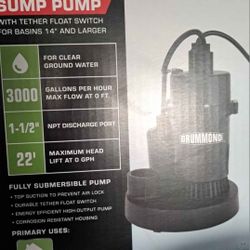 1/4 Hp Submersiable Pump New