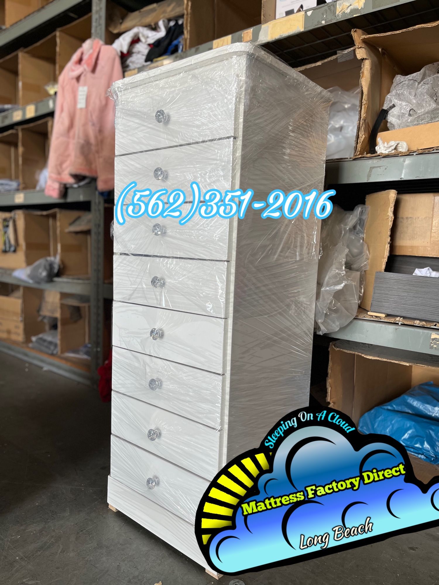 White Paulina Diamond Dresser Cajonera Comoda Chest Mueble