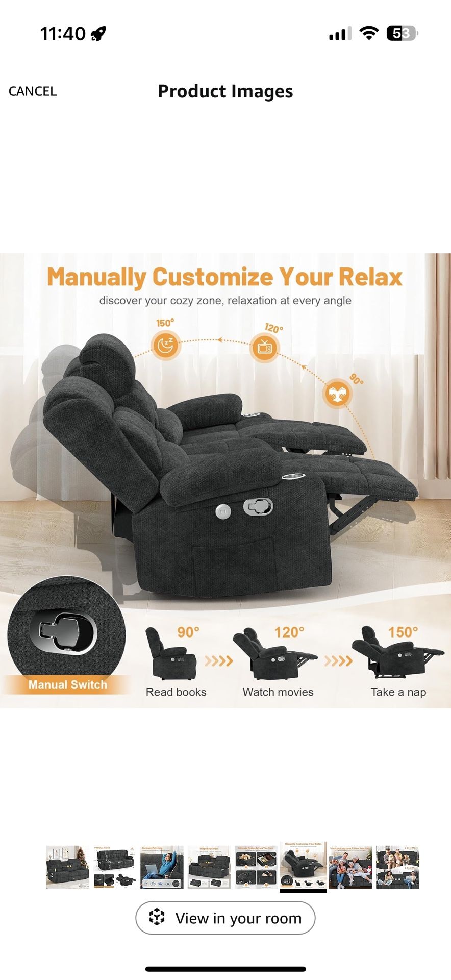 Brand New 3 Seater Reclining Sofas