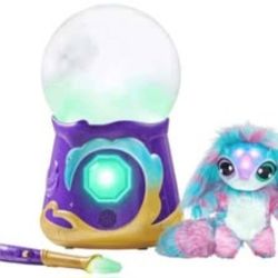Magic Mixies Magical Misting Crystal Ball with Interactive 8 inch Blue Plush Toy 