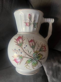 Knowles Ironstone Moss Rose Pitcher  Iconic Style