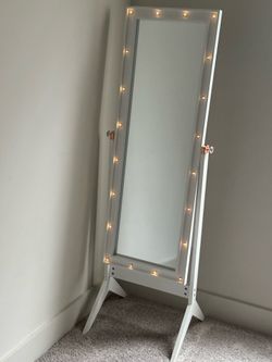 Floor-length Mirror with vanity lights