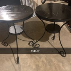 Black Metal Tables/nightstands 