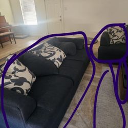 2 Navy blue couches WILLING TO NEGOTIATE 