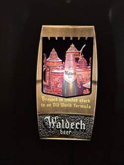 Vintage 1960's Waldech Lighted Beer Sign