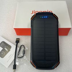 Solar Power Bank 36000mAh with Built in Wireless Charging