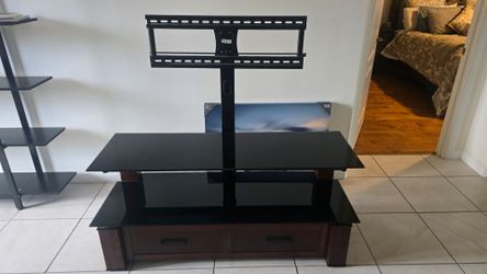 Glass TV Stand and storage.