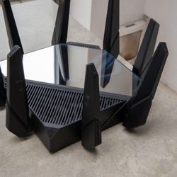 ASUS ROG Rapture WiFi 6E Gaming Router (GT-AXE16000) - Quad-Band, 6 GHz Ready, Dual 10G Ports, 2.5G WAN Port, AiMesh Support
