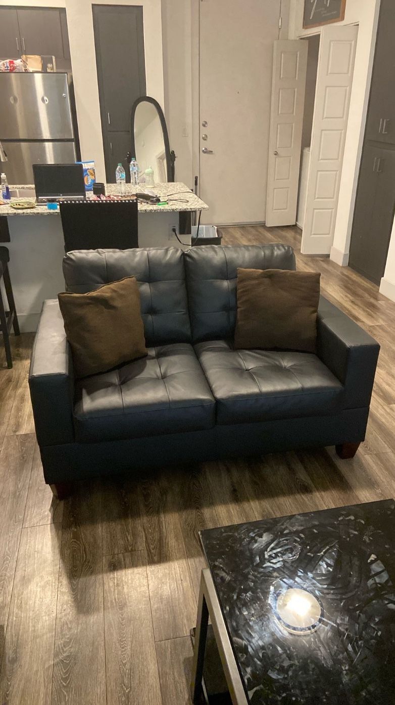 Black Leather Sofa