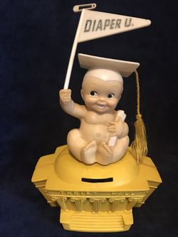 Vintage Diaper U children's bank