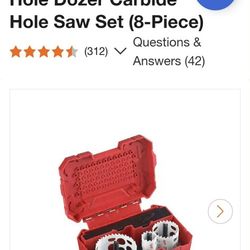Hole Dozer Carbide Hole Saw Set (8-piece)