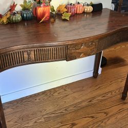 Beautiful Antique Entryway Wooden Table 