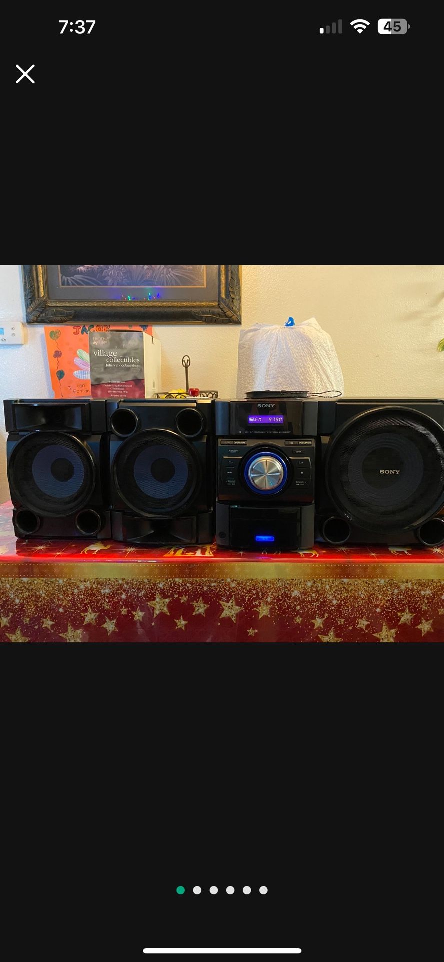 250 W Sony radio with remote