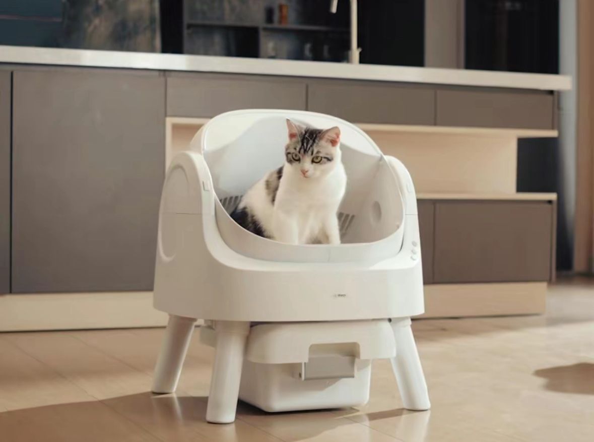 PetPivot AutoScooper 11 Open-Top Self-Cleaning Cat Litter Box, Odor-Free Waste