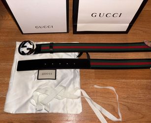 Gg black signature belt