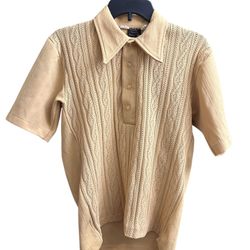 Vintage JcPenney Town Craft Wing Tip Sunshine Yellow Size M Short Sleeve Top