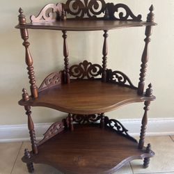 Antique Ornate Victorian What Not Shelve (27 1/2” W x 35” H)