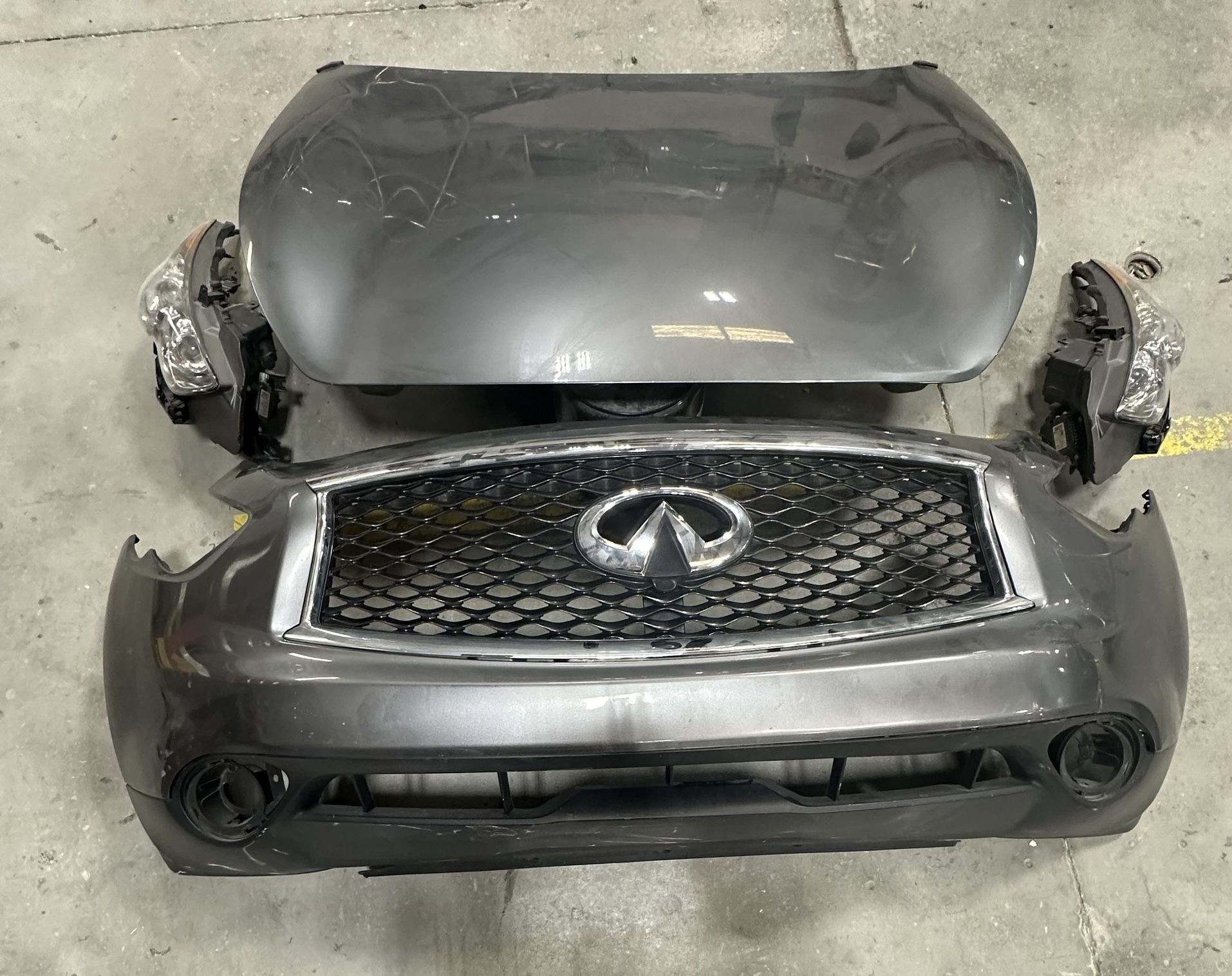 2010-2017 INFINITI QX70 SIDE LEFT AND RIGHT (PAIR) HEADLIGHT HEADLAMP HID XENON, Hood, Front Bumper
