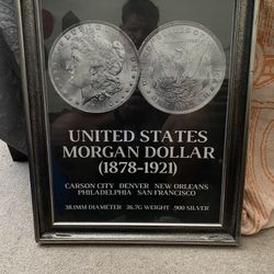 Morgan Dollar Framed