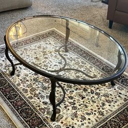 Oval Glass Top Tables