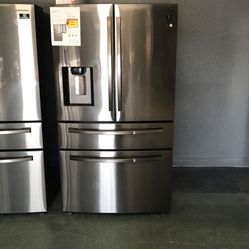 Samsung 4 Door French Door Refrigerator With Water  AND  Ice Dispenser 🧊✅  AND  Flexzone Drawers