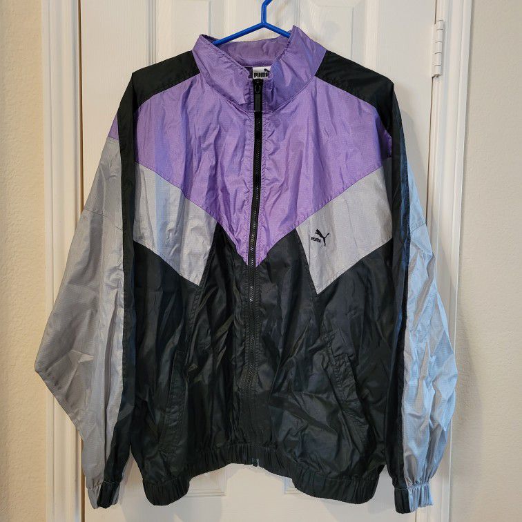1990s Vintage Puma Windbreaker Jacket XL