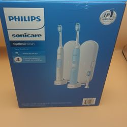 Philips Sonicare Optimal Clean Rechargeable Electric Toothbrush, 2-pack