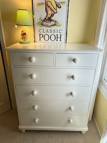 Pottery Barn Tall White Catalina Dresser