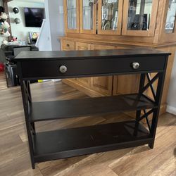 Black Entryway Table With Storage