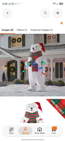 10ft singing Xmas polar bear brand new