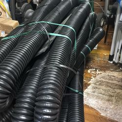 2 Packs $30/FLEX Drain 4 in. x 50 ft. Black Copolymer Perforated Drain Pipe