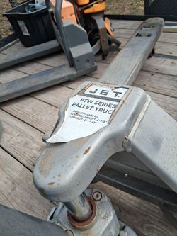 Two pallet jacks