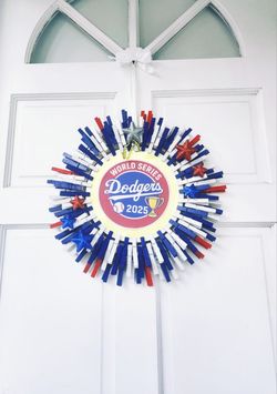 Dodgers 2025 World Series Champs Wreath