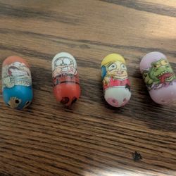 4 Vintage JARU Crazee Jumpin' Beans from the year 2010 Mighty Beanz collection and 