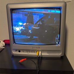 Panasonic CT-13R37S 13” Silver CRT TV Retro Gaming AV Input Vintage 2003 Tested VHS