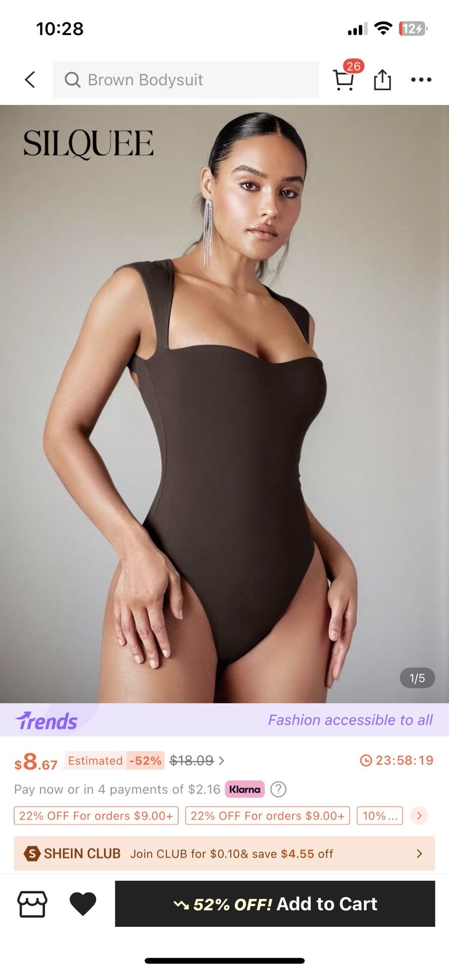 Silquee Brown bodysuit