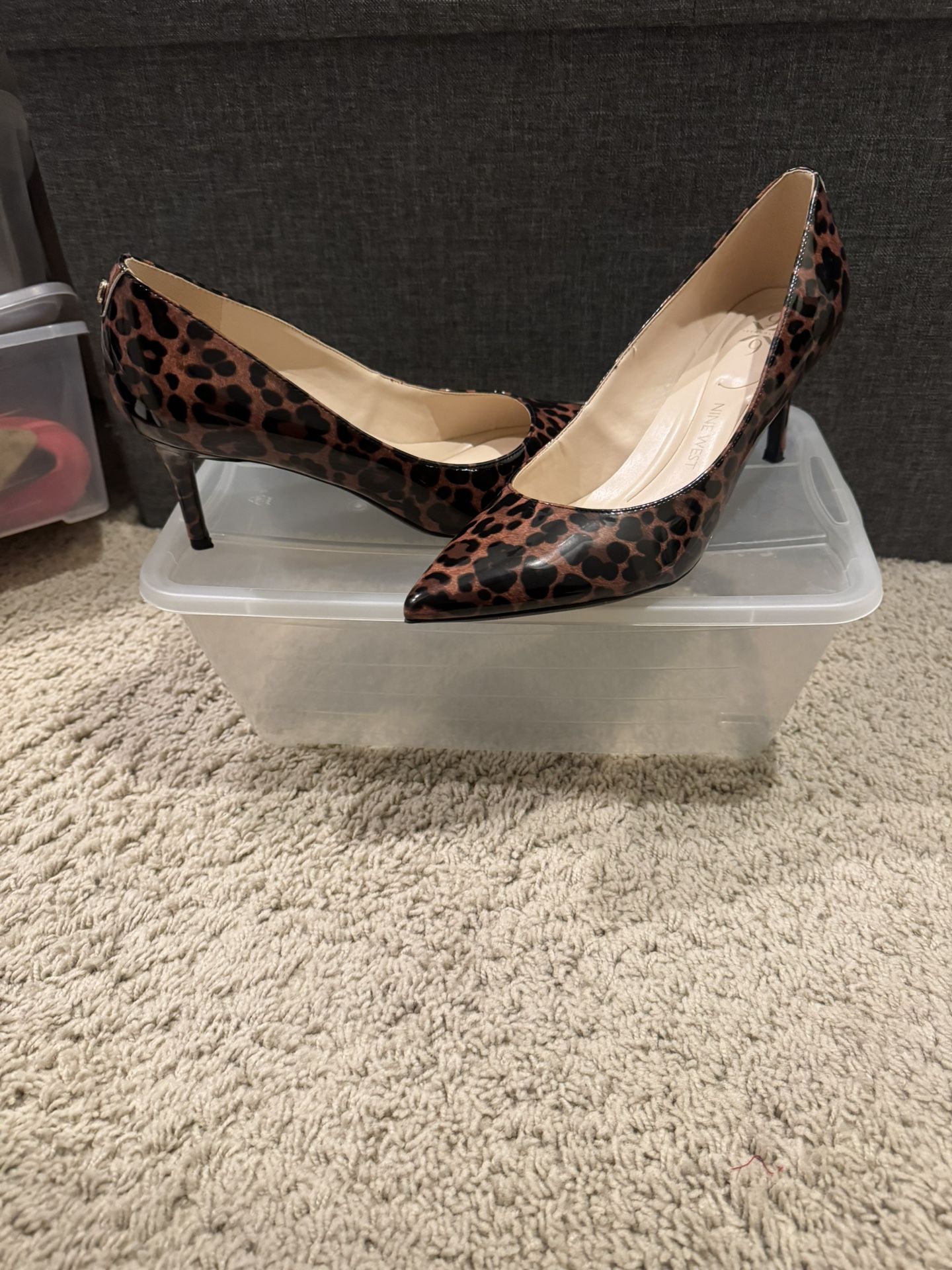 Nine West Cheetah Heels Only Wore Once Size 9