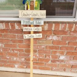 Wooden Grandma And Grandpa House Sign   55 inches Long By 14 Inches Wide  