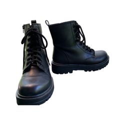 Size 7 1/2 Black Combat Boots