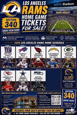 Rams Tickets Section 340 Row 5 19-20