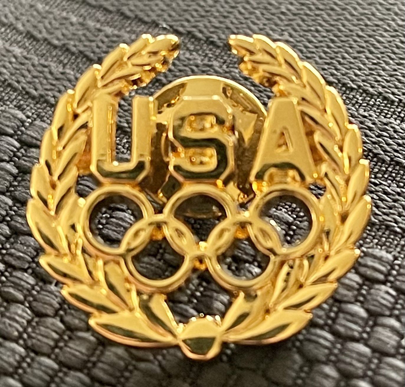 USA Olympic Gold Tone Lapel Pin – Vintage Style – $3