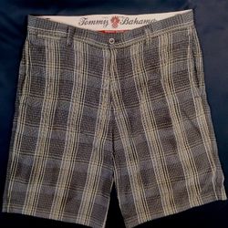 Tommy Bahama Shorts 33 Linen Silk Plaid