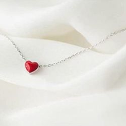 925 Sterling Silver Necklace, Heart Love Pendant, Collarbone Short Silver Chain, Women's, Girls Jewelry, For Valentine's, Birthday, Anniversary

