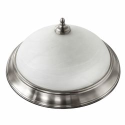 4 Chrome ceiling light fixtures - W/mounting Hardware