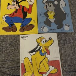 vintage playschool  wooden puzzle  new 