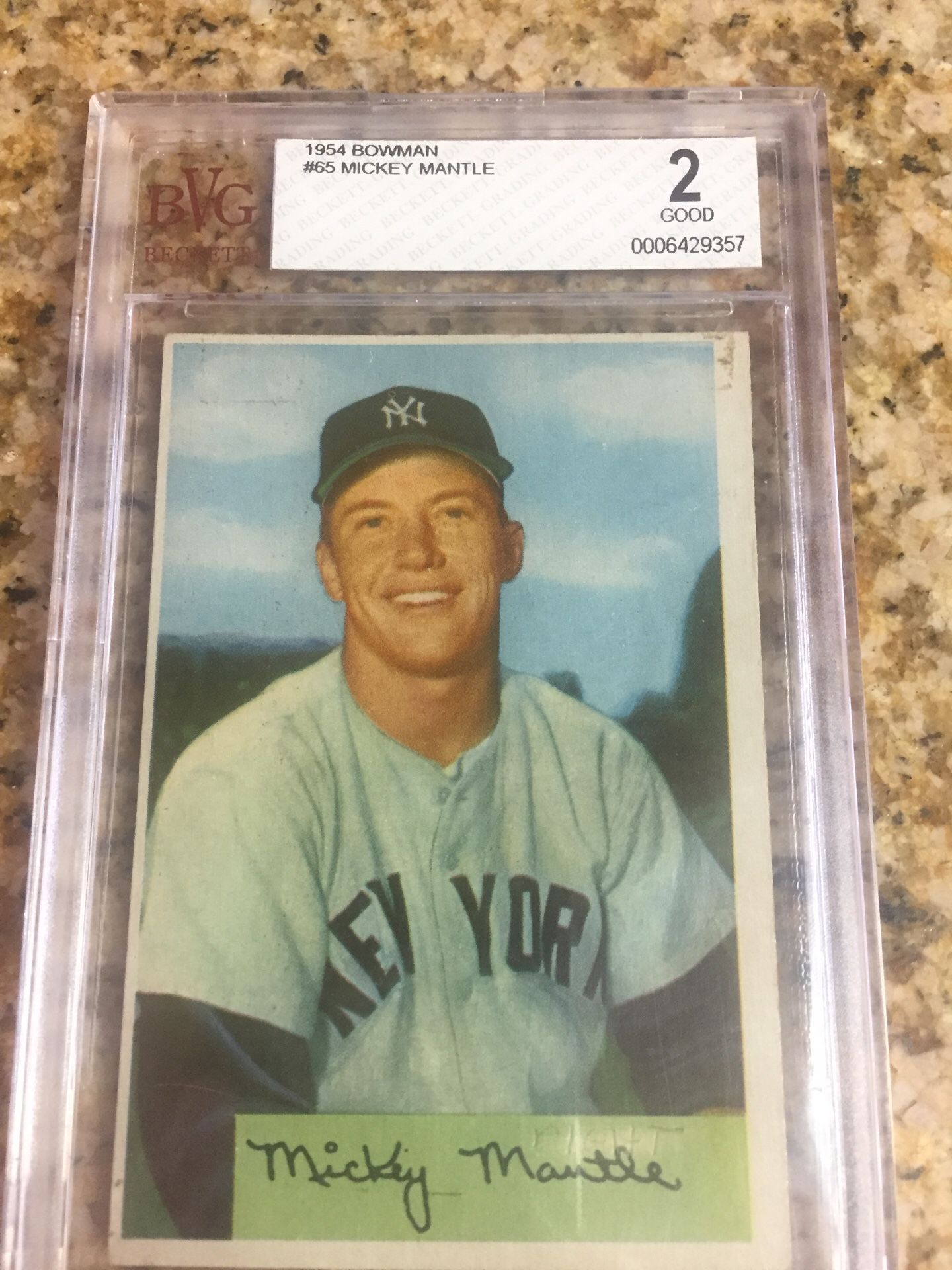 Baseball cards , 1954 Mickey Mantle $250